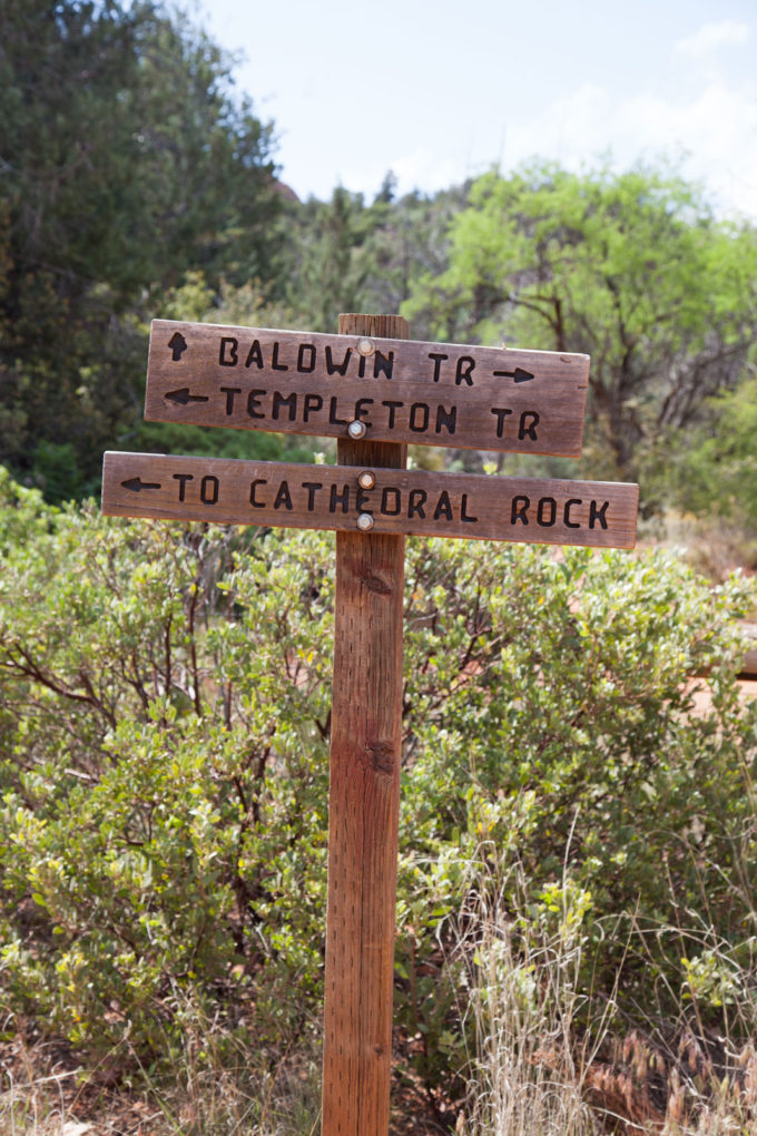 Hiking trail sign